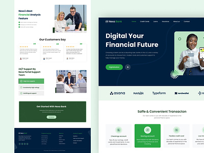 Financial Banking Web design animation banking creative design credit card digital bangking financial financial banking web design financial dashboard revenue dashboard savings account transaction dashboard ui uiux design visa card