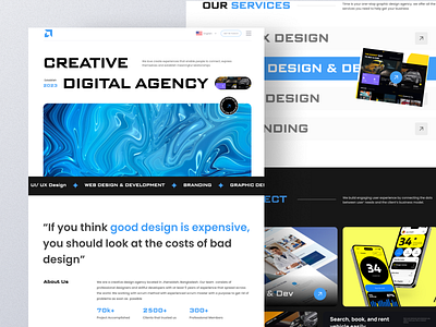 Digital design agency | Creative landing website 2023 2024 agency agency website creative design design agency digital website treandy webflow wordpress