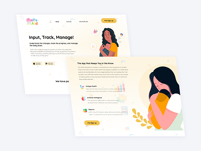 Web Page Design for parents to be able to know of their child's figma landing page prototype ui design web design website wireframe