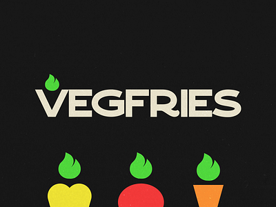 Vegfries abstract logo branding logo restaurant type logo vegetables