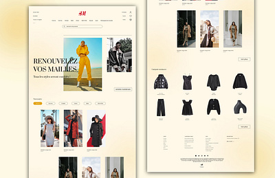 H&M Landing Page Redesign art direction branding figma graphic design ui