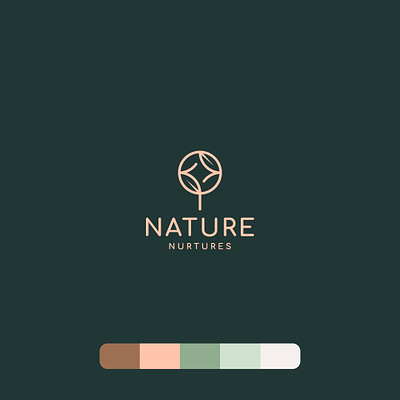 Nature Nurtures branding creative logo logo design minimal mark minimalist logo modern logo