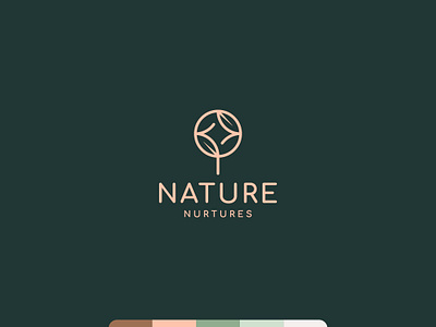 Nature Nurtures branding creative logo logo design minimal mark minimalist logo modern logo