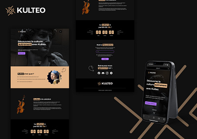 Kulteo, rendre la culture acessible branding design graphic design illustration ui web