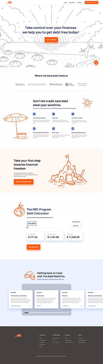 Minimalistic website for a New York financial company landing page minimalistic design ui ux design