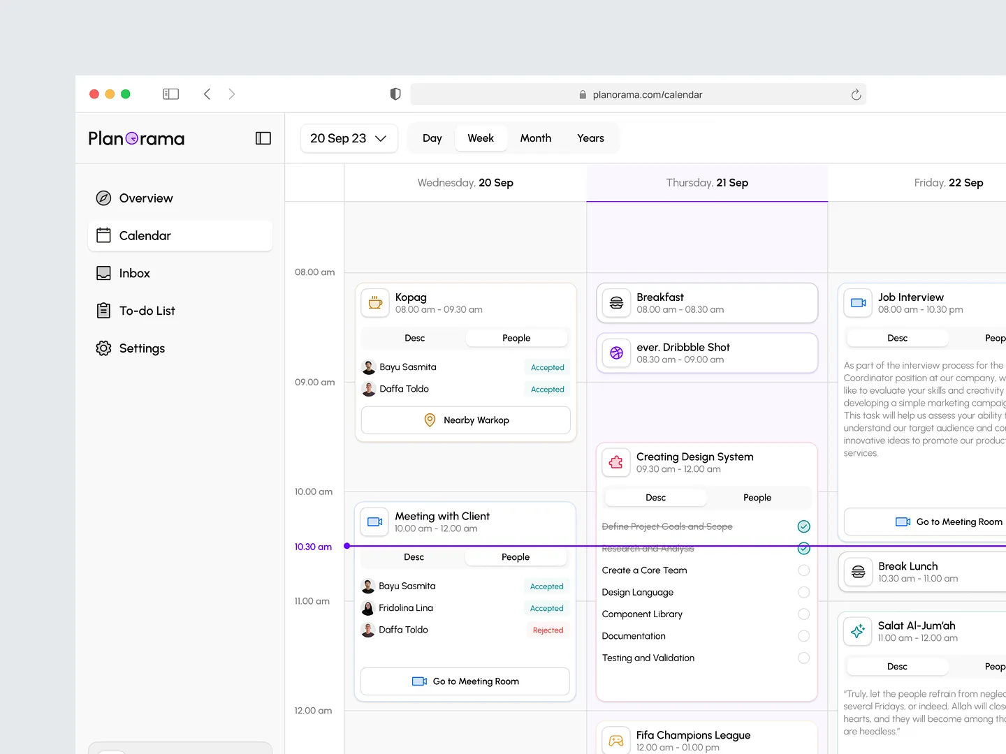 Innovative Calendar View Design for Enhanced Productivity