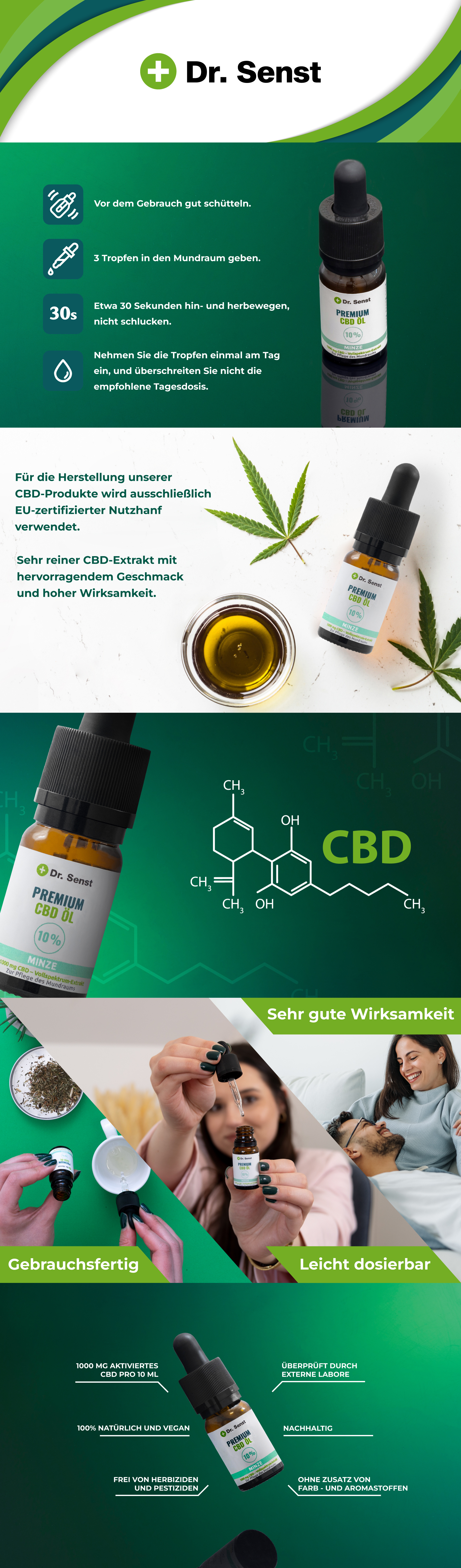 CBD Oils for Dr. Senst amazon.de graphic design product design