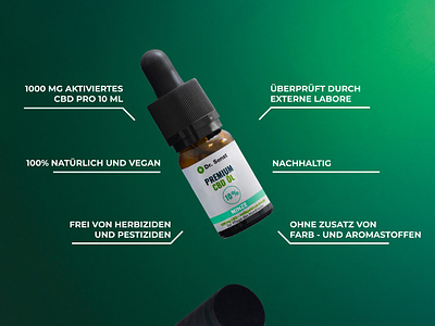 CBD Oils for Dr. Senst amazon.de graphic design product design