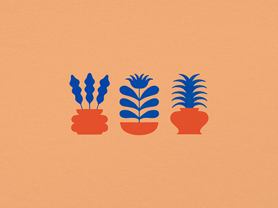 potted plant pals color palette design digital drawing illustration illustrator minimal pals plant potted simple texture