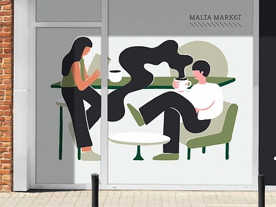 Malta Center bold design digital editorial gif graphical illustrated illustration illustrator mural procreate shopwindow signage texture website