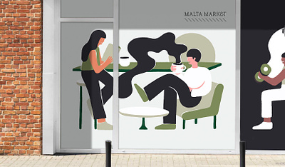Malta Center bold design digital editorial gif graphical illustrated illustration illustrator mural procreate shopwindow signage texture website