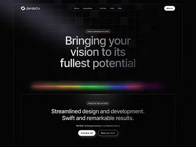 JordsCo Redesign agency concept creative dark dark mode design studio gradient text hero herodesign inter inter tight portfolio studio ui ui design united kingdom web design