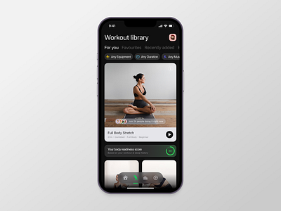 Workout app concept design figma fitness ios mobile sport workout