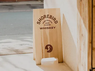 Shorebird Whiskey - Signage brandidentity brandidentitydesign branding design graphic design handdrawn illustration logo signage vector whiskey whiskeybrand whiskeylogo woodensign