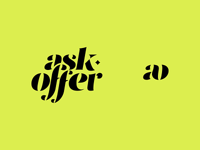 Ask/Offer Logotype logo logotype monogram type typo typography