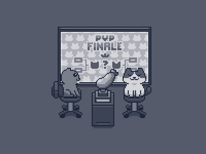 PvP animation beaver cat eggpant finale goodgame goodgameru match pixelart pvp screen trophy