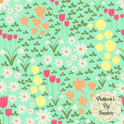 Spring inspired Repeat Pattern adobe illustrator repeat pattern spring