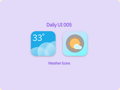 Daily UI 005 – Weather Icons graphic design ui