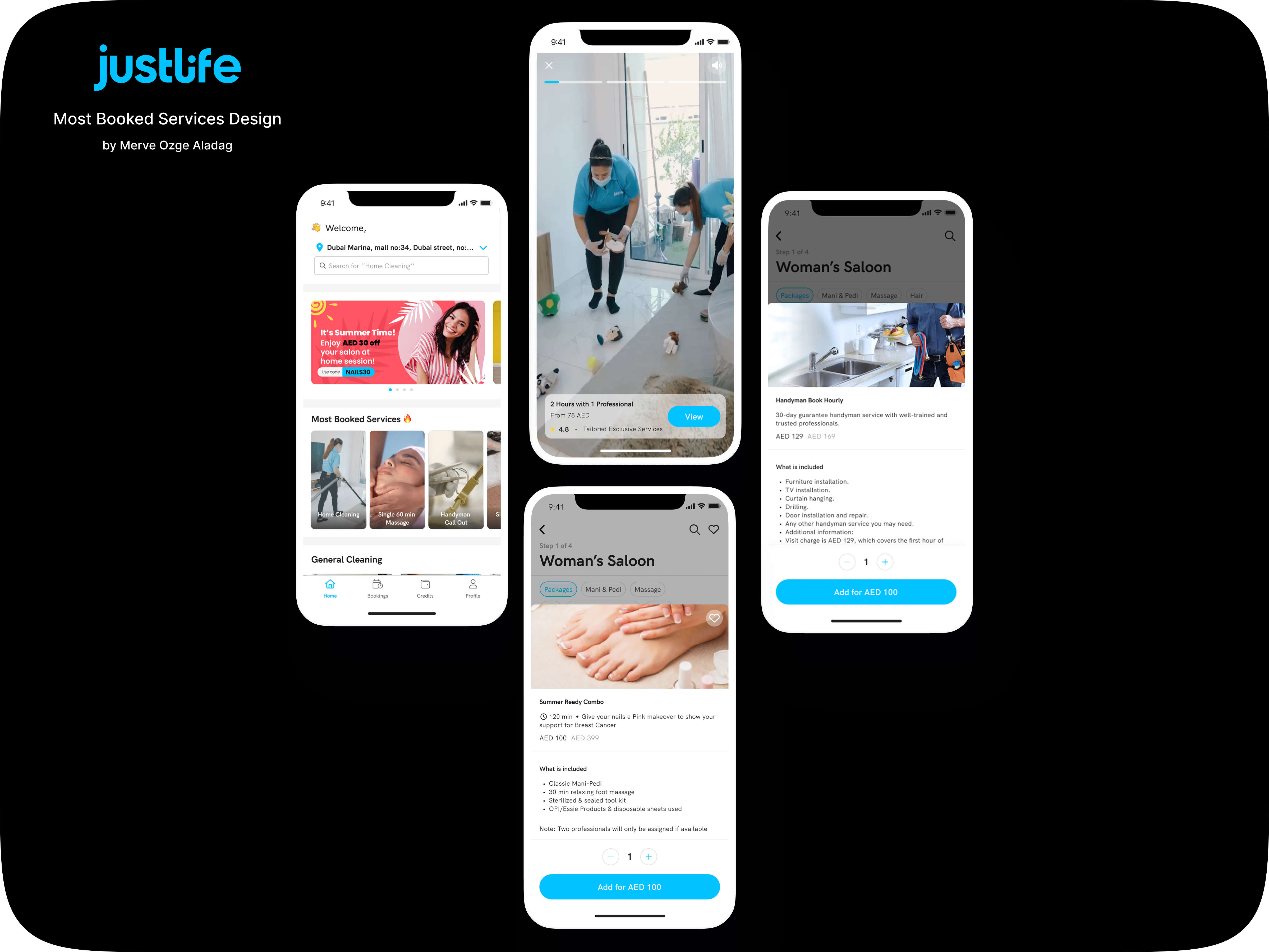 Most Booked Service Feature Design for Justlife adding favorite app app design booking favorite favorite feature justlife markin favorite mobile app most book services services ui design ux ui