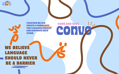Convo branding charity graphic design illustration logo rebrand typography