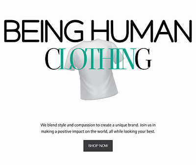 Being Human Clothing - Homepage Redesign beinghuman fashionrevamp webredesign