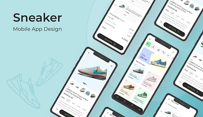 Sneaker Mobile App mobile app sneakers ui ux ux design