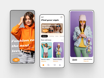 Clothing Store App Design app app design clothing app design e commerce fashion modern shop shopping store ui uiux user interface ux