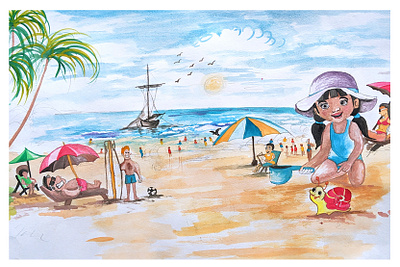watercolor illustration animation book children design graphic design illustration kid logo ui water watercolor