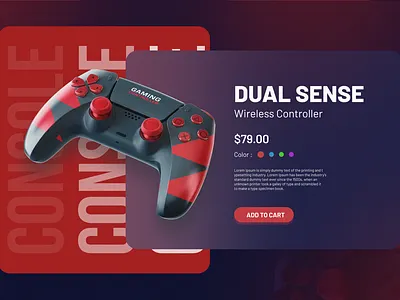 Dual Sense Gaming Banner gaming graphic design logo ui ux