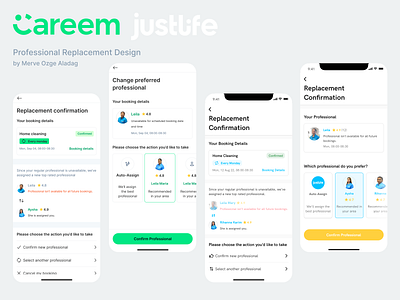 Professional Replacement Design for Careem and Justlife app design booking booking detail careem edit page ux ui design