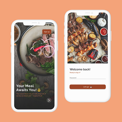 Food order app design graphic design product design ui ux design web design