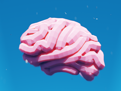 Brain 3d blender3d brain design head human illustration low poly lowpoly medic organ people polygonal ui