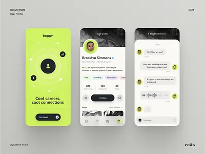 Practice on user profile daily ui graphic design mobile ui user profile ux vector