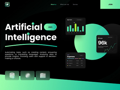 Hero banner for Artificial Intelligence ( Concept ) branding graphic design ui
