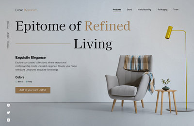 Luxe Decorum: Where Elegance Meets Furniture in eCommerce 🏢 branding design figma graphic design interface logo saas ui ui ux ux ui website