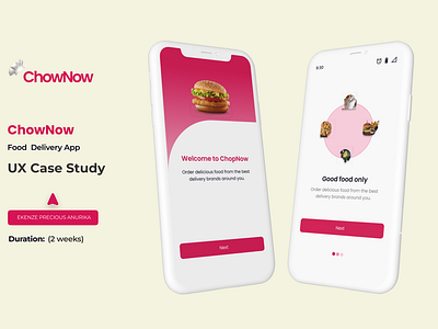 ChowNow food Delivery ui