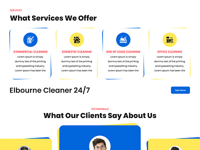 Cleaning Service Website UI cleaning service cleaning service website cleaning web design ui cleaning website design design ui ui design