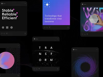 Social cards branding campaigns cards creative campaigns plume social media typography