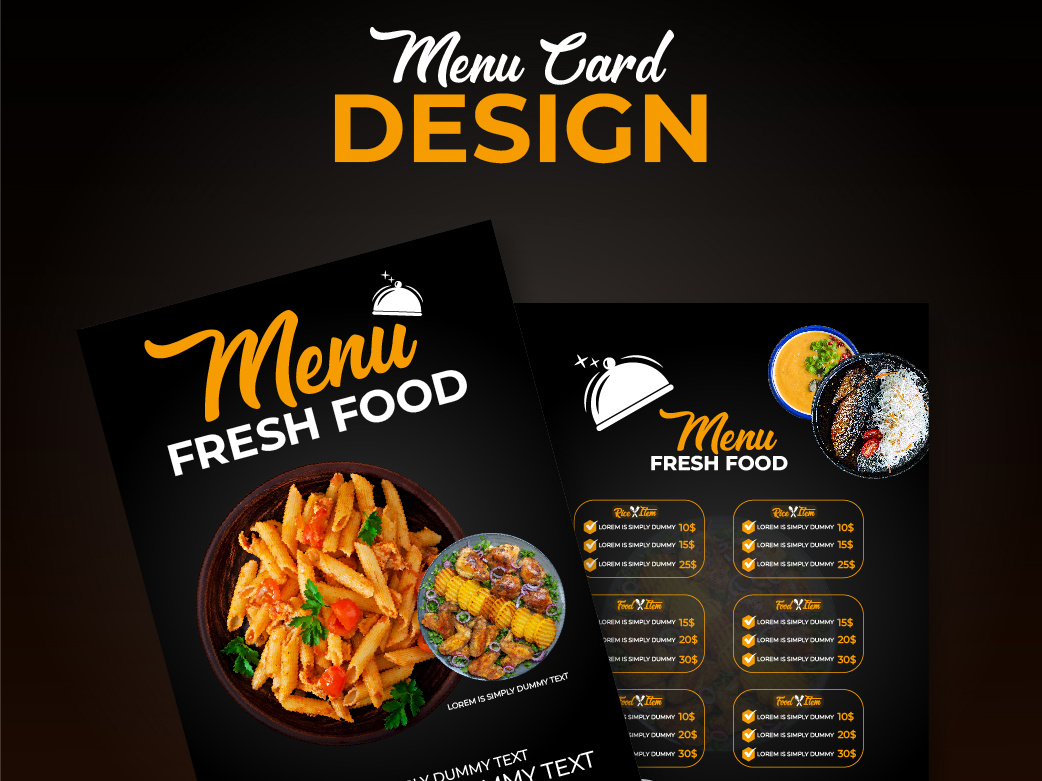 Menu Card Design by Mohammad Shakaoat Hossain on Dribbble