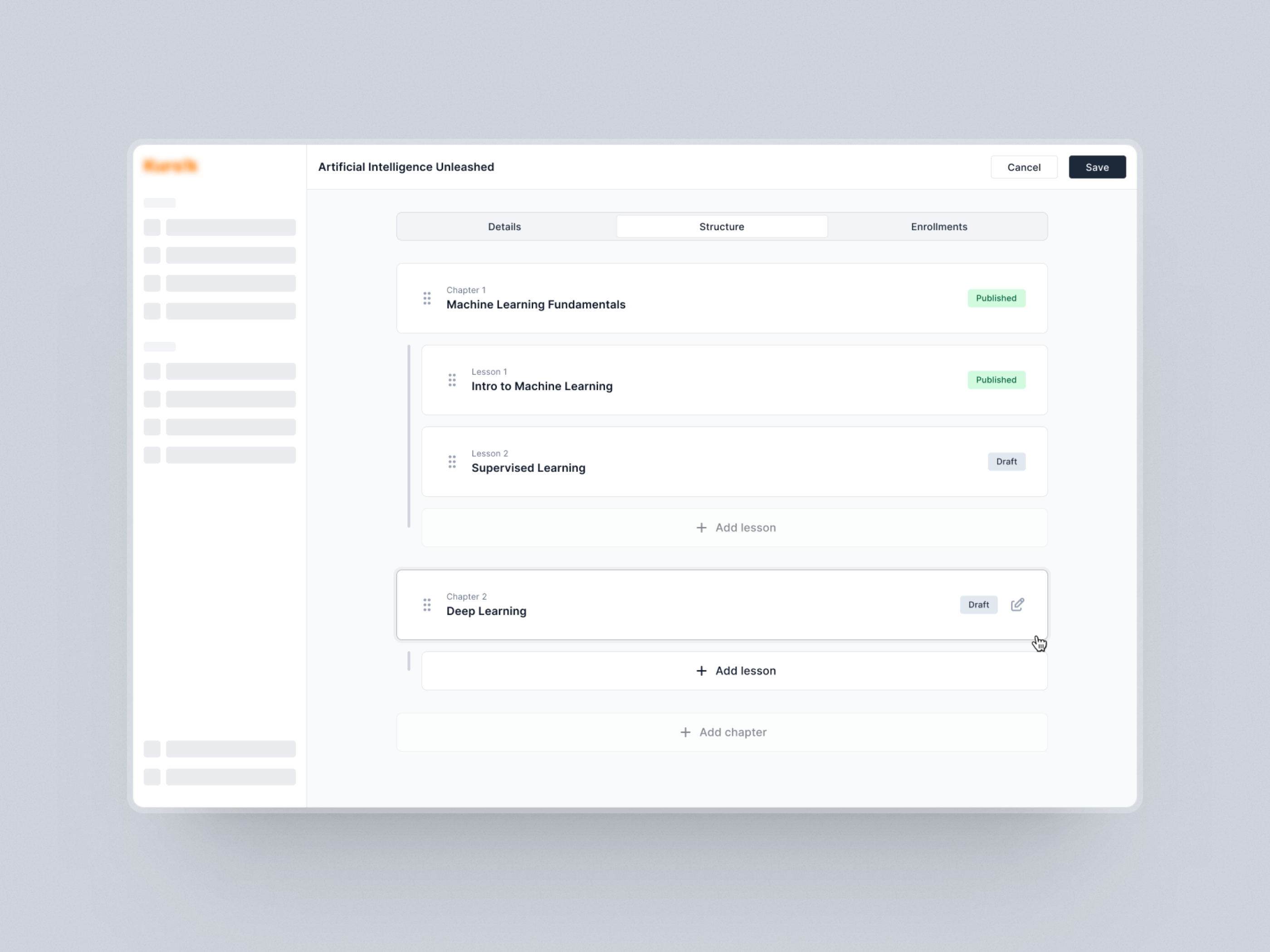 Online Course Platform | Course Structure course desktop flow learning lms online responsive rwd saas structure ui ux web app