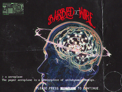 Detector acid album art barbed wire brutal chrome code cover design game grunge illustration metal metalic music poster product wire