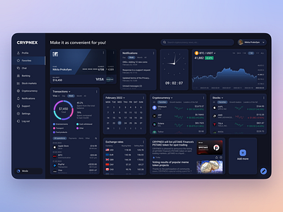 Crypto Dashboard With Banking bank banking branding btc crypto cryptocurrency dashboard design eth social transactions ui ux web web 3.0