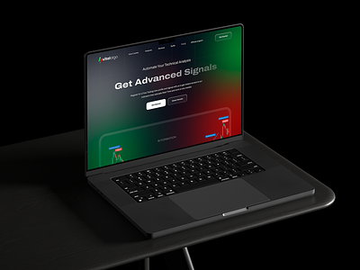 Trading Signals Software Landing page crypto crypto design dark landing page figma green landing page trading trading design ui design ux