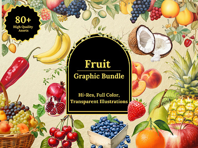 Fruit - Graphic Bundle aiart clipart collection food food clipart fruit fruit baskets fruit branding fruit clipart fruit design fruit designs fruit graphics fruit illustrations fruit instagram fruit lovers fruit notebook fruit pattern fruit posters fruit products fruit theme