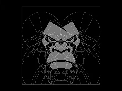 Gorilla Rage face. Logo design branding design graphic design illustration logo minimalistic simple ui ux vector