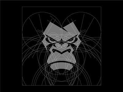 Gorilla Rage face. Logo design branding design graphic design illustration logo minimalistic simple ui ux vector