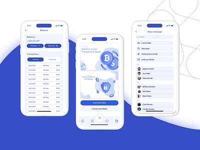 Crypto App / Mobile Design / iOS Android anndroid app app design crypto design figma graphic design ios mobile social ui ux