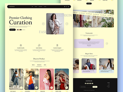 Clothes landing page clothes fashion figma landing page ui ui design user interface ux web design