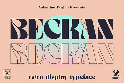 Beckan - Retro Typeface groovy font logo fonts modern font neue nouveau psychedelic font quirky font retro logo vintage font vintage fonts website font