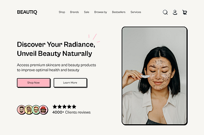 Neubrutalism design concept for a beauty and Skincare website. beauty beauty and skincare skincare ui uidesign web design